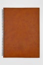 Brown leather coated spiral agenda