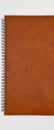 Brown leather coated spiral agenda