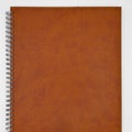 Brown leather coated spiral agenda