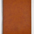 Brown leather coated spiral agenda