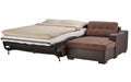 Brown leather corner couch bed Royalty Free Stock Photo