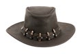 The brown leather cowboy hat with bullets Royalty Free Stock Photo