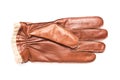 Brown Leather Glove Isolated