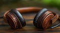 Luxury Leather Headphones Royalty Free Stock Photo