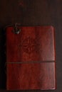Brown leather journal