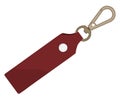 Brown leather keychain, icon Royalty Free Stock Photo