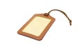 Brown Leather luggage tags label