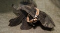 Brown leather men bracelet