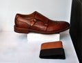 Brown leather men shoes Royalty Free Stock Photo