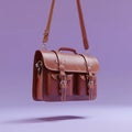 Brown Leather Messenger Bag Royalty Free Stock Photo