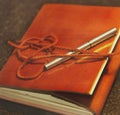 Brown Leather note book with Fill Pen