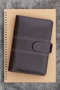 Brown leather organizer Royalty Free Stock Photo