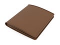 Brown leather purse isolated