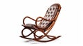 Brown Leather Rocking Chair In Traditional Japanese Style Royalty Free Stock Photo