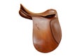 Brown leather saddle Royalty Free Stock Photo