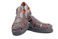 Brown leather sandals Royalty Free Stock Photo