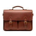 Brown leather satchel isolated on a transparent background Royalty Free Stock Photo