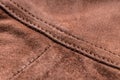 Brown leather, seam Royalty Free Stock Photo