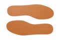 Brown leather shoe insoles