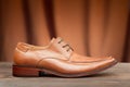 Brown leather shoe for men Royalty Free Stock Photo