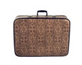 Brown leather suitcase