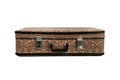 Brown leather suitcase