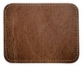 Brown leather label mockup Royalty Free Stock Photo