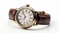 Timeless Nostalgia: Gold Leather Watch With Authentic Details