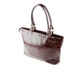 Brown leather women handbag Royalty Free Stock Photo