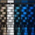 Brown Light Grey Dark Blue Dark Blue and Darkest Blue solid color with Shimmering Gradient Color Swatches. Perfect for Gradient Royalty Free Stock Photo