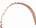 Brown Liquid Splash Against White Background Royalty Free Stock Photo