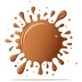 Brown Liquid Splash Cartoon Vector Illustration Graphic Royalty Free Stock Photo