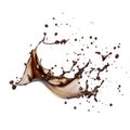 Brown liquid splash isolated on transparent background Royalty Free Stock Photo