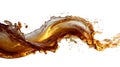 Brown Liquid Wave Splashes Isolated White Background Royalty Free Stock Photo