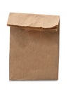 Brown lunch bag isolated