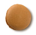 Brown macaron isolated Royalty Free Stock Photo