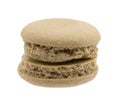 Brown macaron isolated Royalty Free Stock Photo