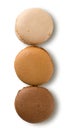 Brown macarons isolated