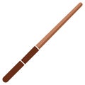 Brown magic wand with octagonal design for spell casting in fantasy settings or wizarding theme Royalty Free Stock Photo