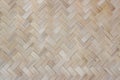 Brown Mat Traditional handicraft bamboo weave texture background Royalty Free Stock Photo