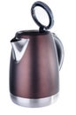 Brown matt painted stainless steel kettle on white background