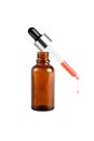 Brown medicine glass bottle with dropper Royalty Free Stock Photo