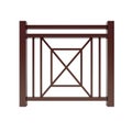 Brown metal design railing