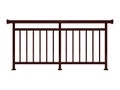 Brown metal modern railing render 3d model