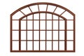 Brown metal window frame