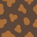 Brown Milk Cow Seamless Pattern