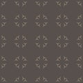 Brown minimalist seamless pattern. Vector abstract geometric floral ornament Royalty Free Stock Photo