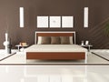 Brown modern bedroom