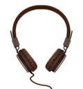Brown modern headphone isolated