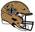 The brown modern helmet of the New Orleans Saints American football team Royalty Free Stock Photo